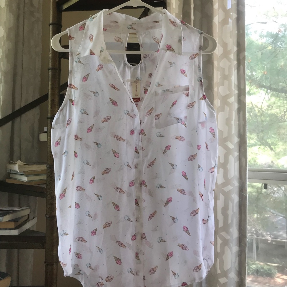 Ice Cream Print Blouse